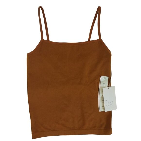 A New Day Women's XS Brown Spaghetti Strap Tank Top, NWT - Picture 4 of 7